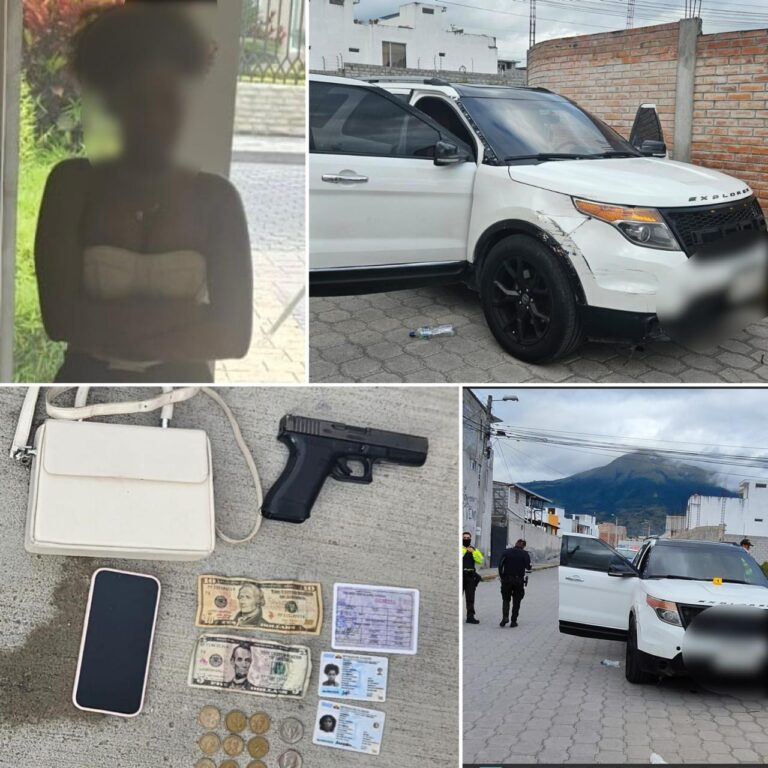 Ciudadana extranjera aprehendida por tenencia y porte ilegal de arma de fuego