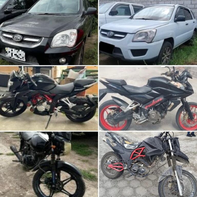 En Imbabura recuperan motocicletas y vehículos robados