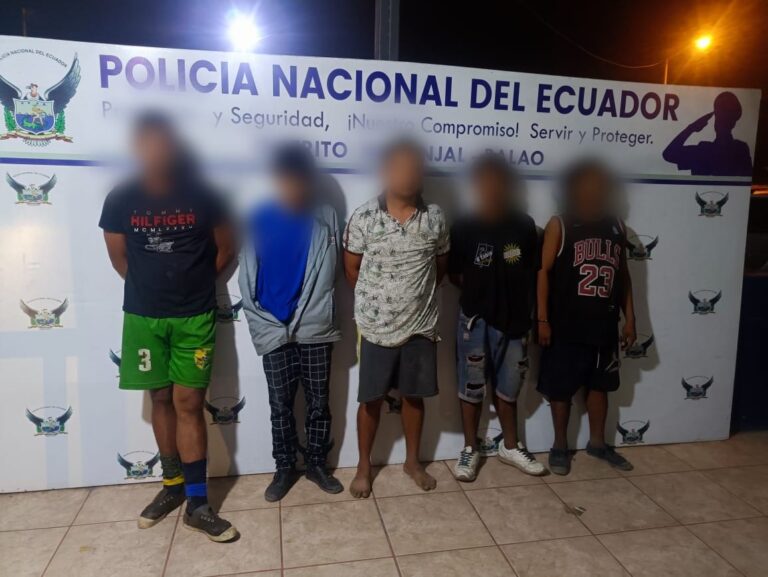 Una persona fue liberada y 5 antisociales fueron capturados en Naranjal
