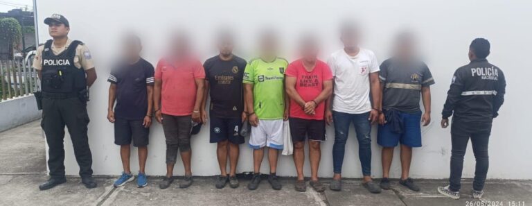 La Policía evitó el robo de tráiler en Daule y aprehende a siete sospechosos