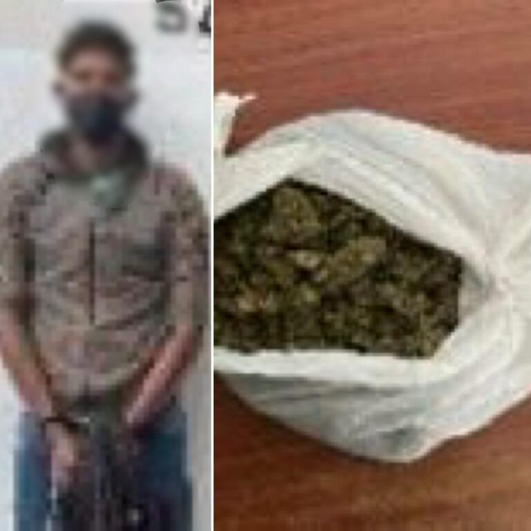 Presunto expendedor es sorprendido con 206 dosis de droga