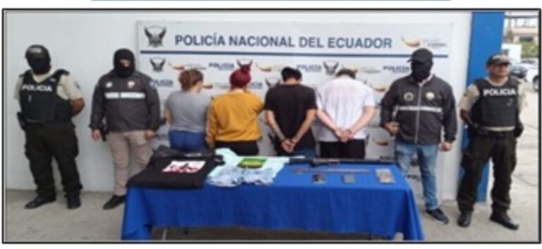 Se aprehendió a cuatro ciudadanos entre ellos un adolescente implicados en un sicariato