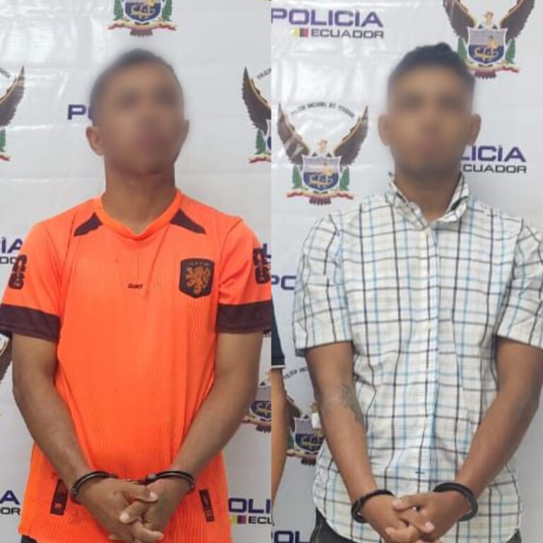 Policía aprehendió a dos presuntos integrantes de ‘Los Tiguerones’ en Guayas