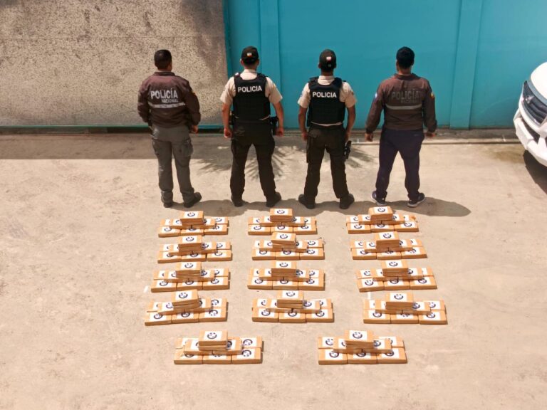 140 kilos de droga decomisados en  Esmeraldas