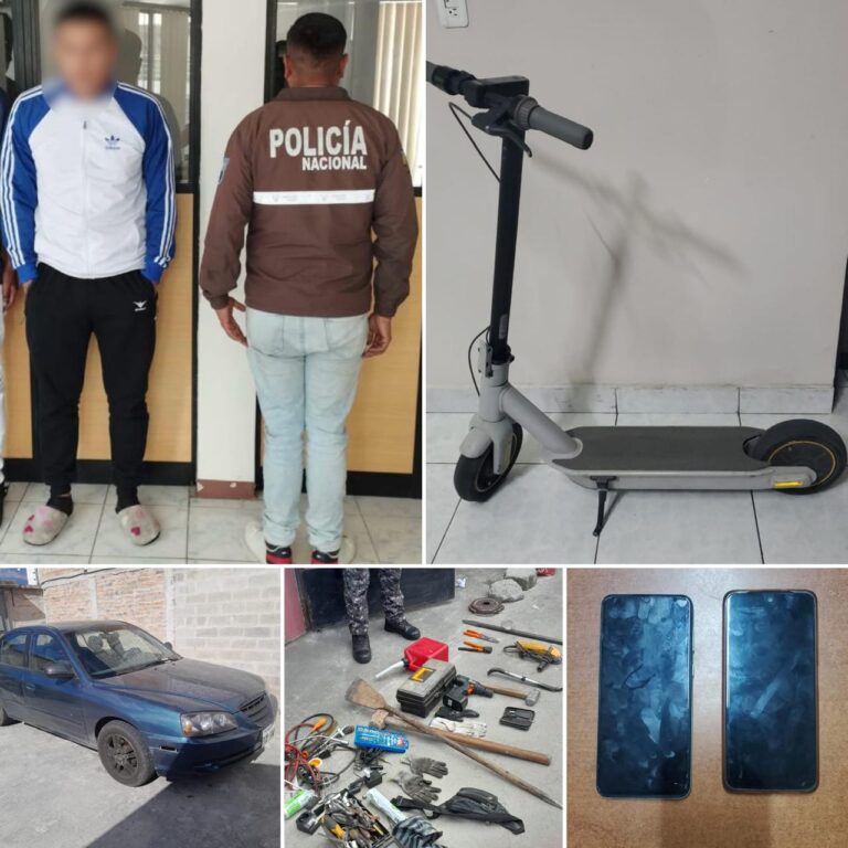 Aprehendidos por presunto delito de receptación en Imbabura