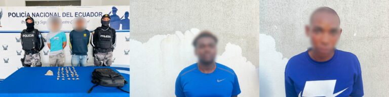 Operativos policiales permiten la aprehensión de 4 sujetos en Durán