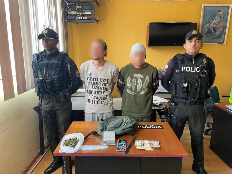 En operativo de control aprehenden a dos ciudadanos con droga