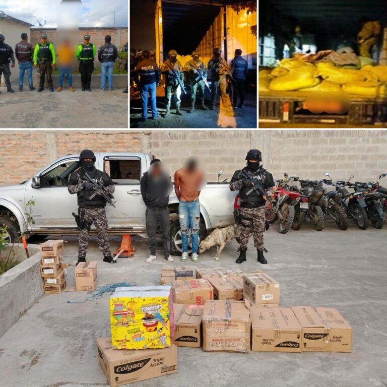 En Imbabura evitan transporte de material aurífero y decomisan productos de contrabando