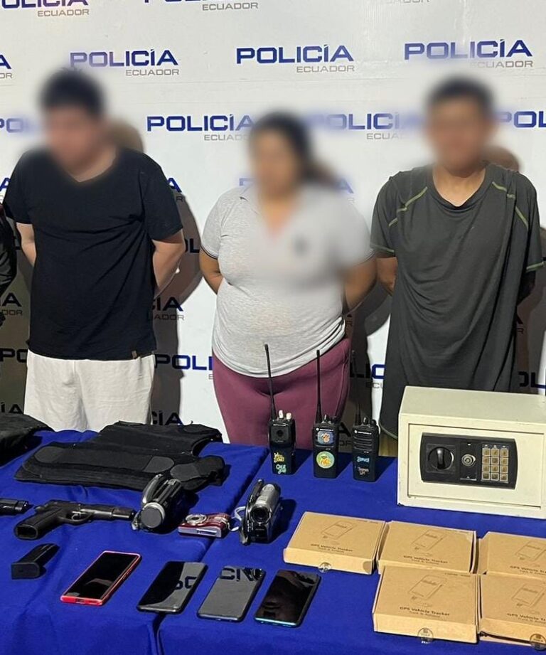 Policía Nacional realizó la aprehensión de tres ciudadanos por el delito de porte y tenencia de arma de fuego