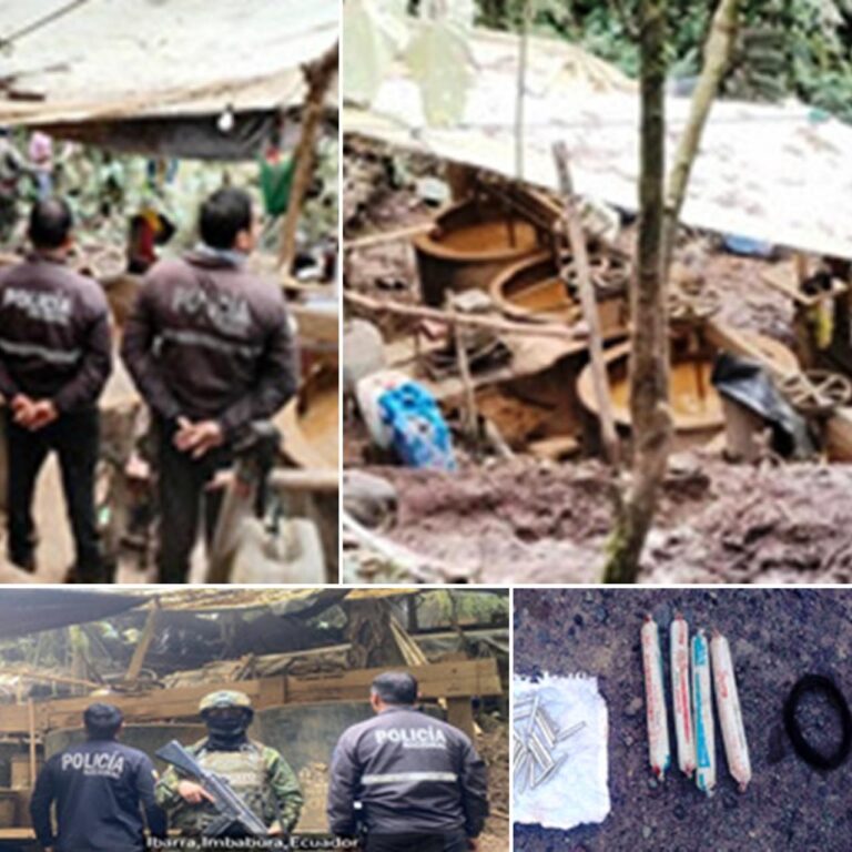 Golpe a la minería ilegal en Imbabura
