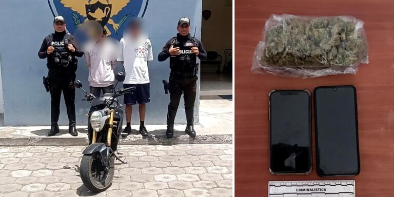 En patrullaje de rutina aprehenden a dos ciudadanos con droga