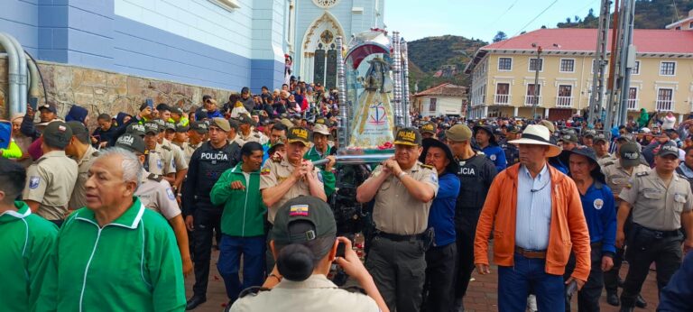 Policial Nacional garantizó la seguridad ciudadana durante la Romería de la Imagen de la Virgen del Cisne