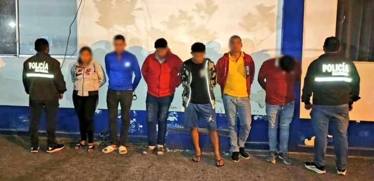 6 integrantes de una organización delictiva, fueron aprehendidos por el delito de asociación ilícita