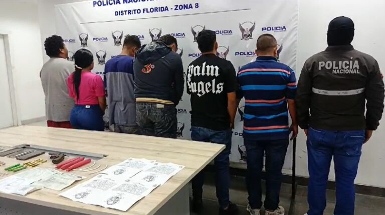 Integrantes de una organización delictiva fueron aprehendidos en el noroeste de Guayaquil