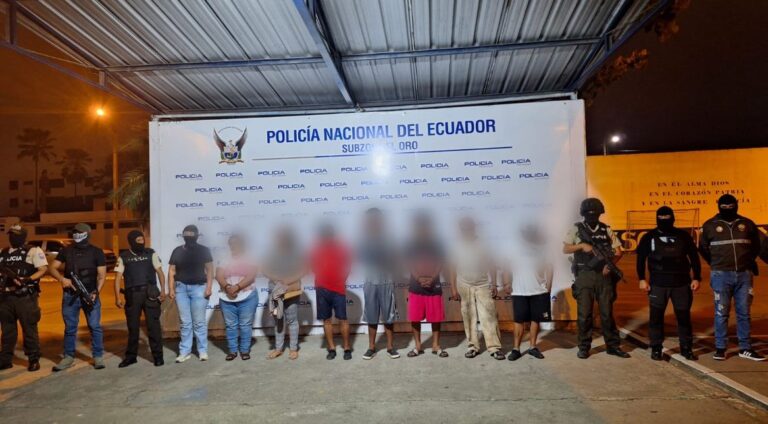 Policía captura a 7 Integrantes de red criminal en El Oro