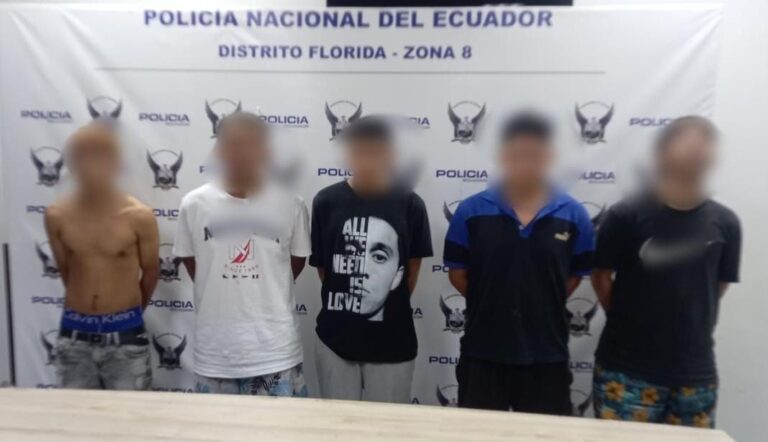 Policía aprehendió a cinco sujetos en La Florida luego de un hecho violento