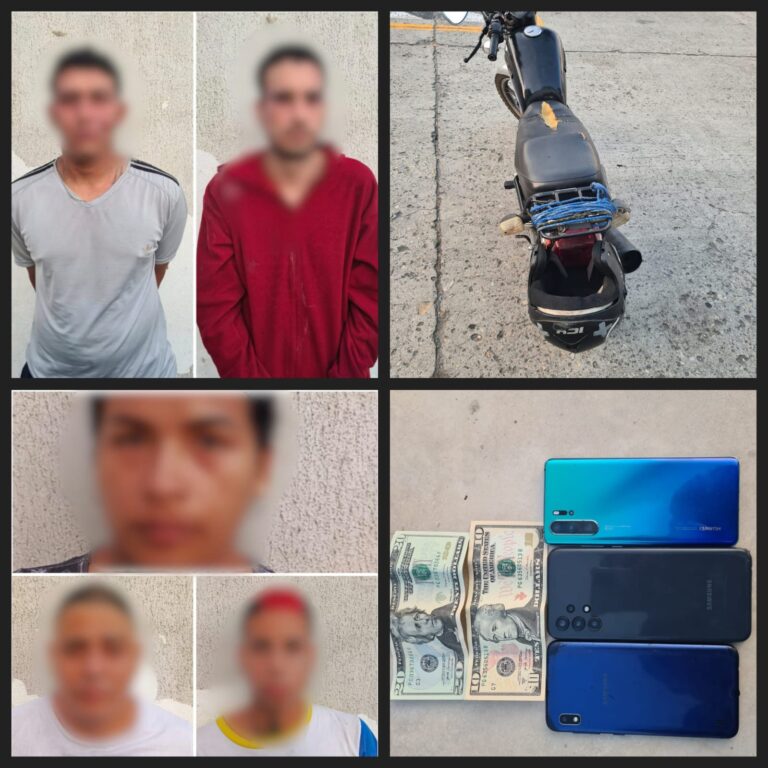 Policía Nacional aprehende a 5 presuntos extorsionadores en Portete
