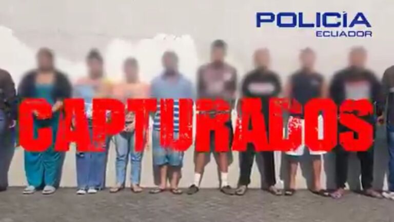 Detenidos 11 presuntos vinculados al grupo armado organizado «Los Choneros
