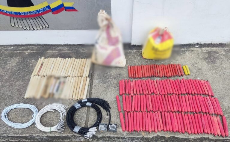 Policía incautó material explosivo en El Oro