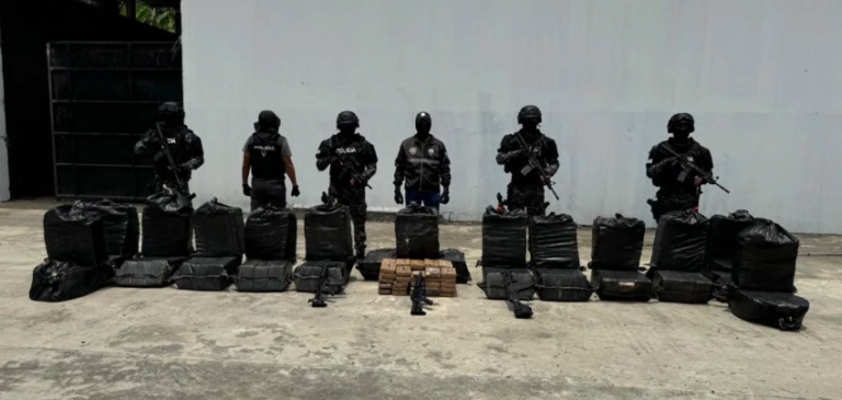 Cerca de una tonelada de clorhidrato de cocaína fue decomisada en Los Ríos