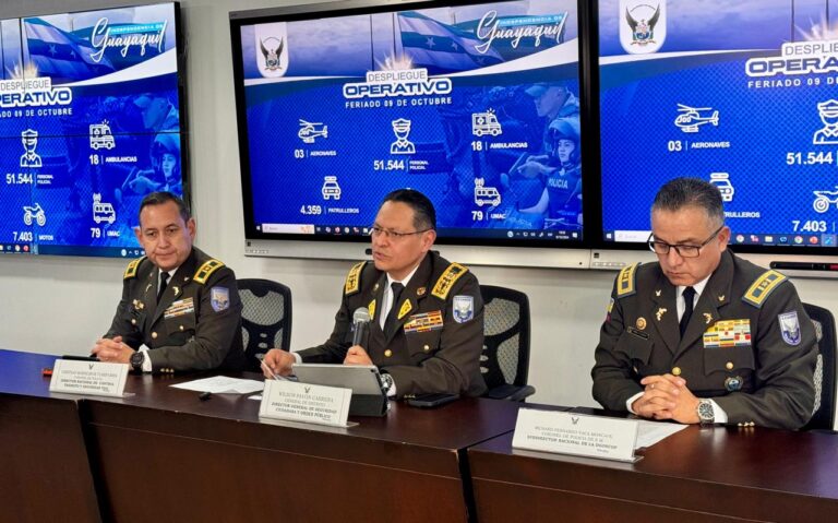 Más de 51 mil servidores policiales serán desplegados por el feriado del 09 de octubre