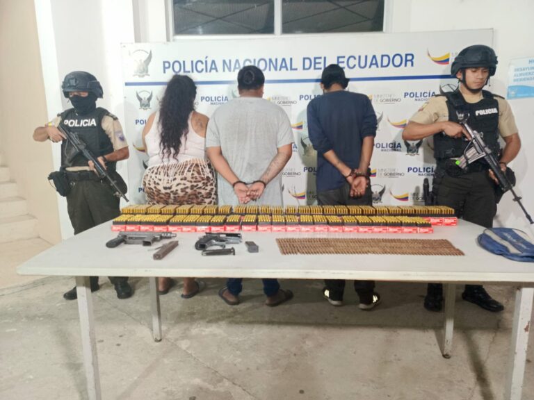 3 presuntos traficantes de armas fueron aprehendidos en el sur de Guayaquil