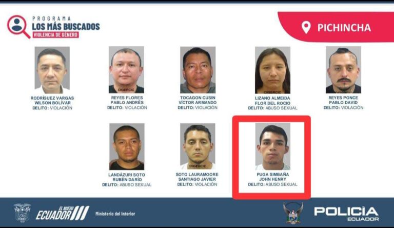Policía detuvo al octavo más buscado de Pichincha por el delito de abuso sexual
