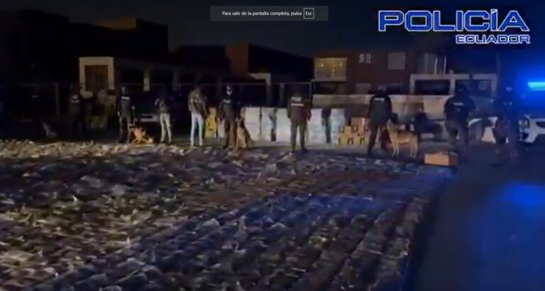 Más de cinco toneladas de cocaína fueron incautadas en Guayaquil