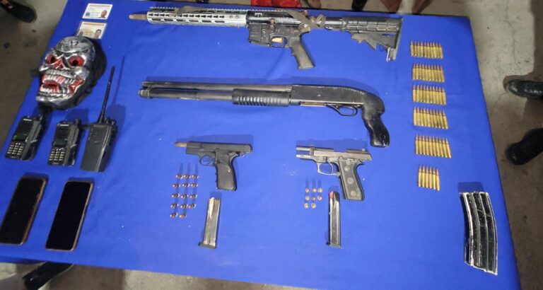 Aprehensión de seis sujetos por tenencia de armas de fuego