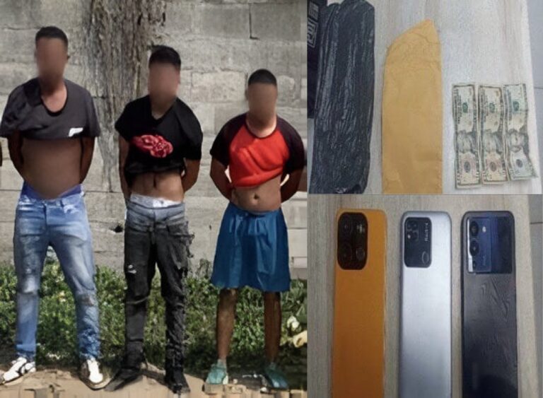 Policía capturó a tres sujetos por el delito de extorsión en Esmeraldas