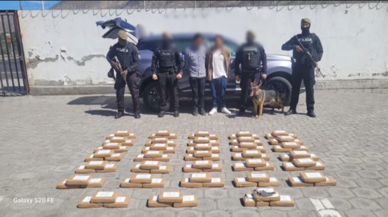Cerca de un millón de dosis de cocaína fueron incautados en Imbabura