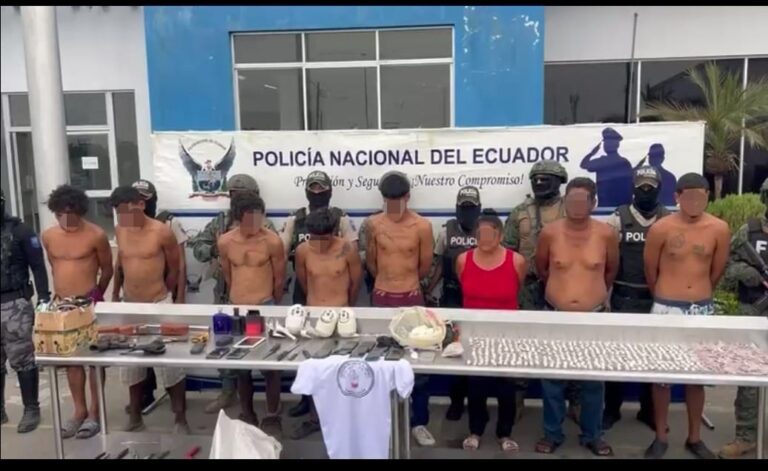 En Durán 8 sujetos aprehendidos con armas de fuego