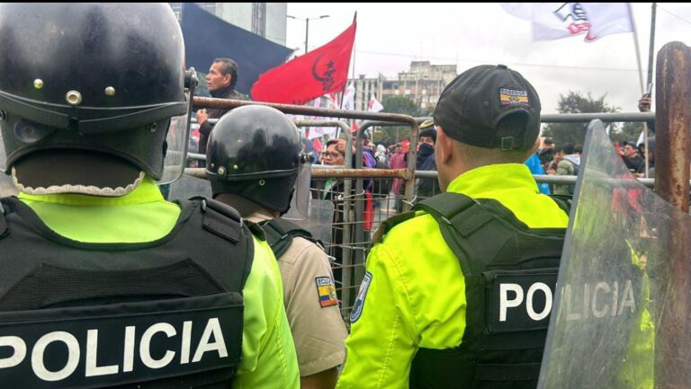 Policía Nacional desplegó operativo durante movilizaciones en Quito