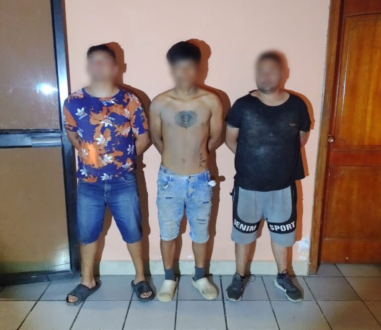Policía aprehendió a tres ciudadanos por tenencia de armas y sustancias sujetas a fiscalización en Zamora Chinchipe