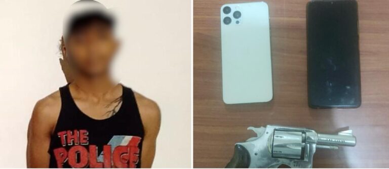 Policías aprehenden a dos ciudadanos con arma de fuego