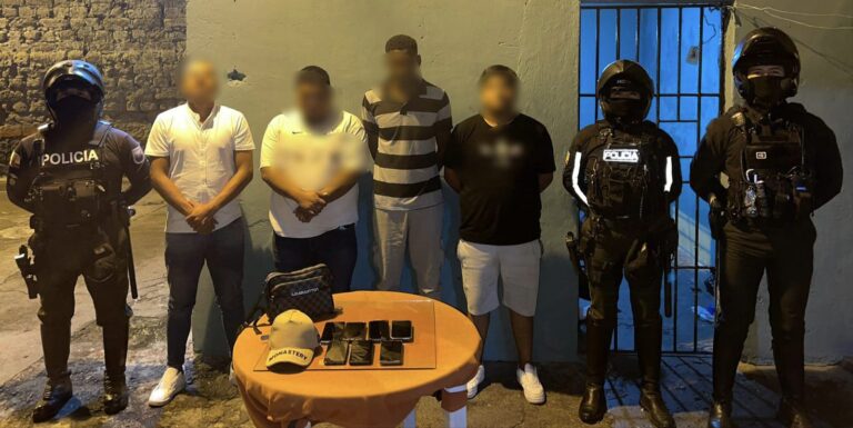4 aprehendidos por el delito de extorsión en Ibarra