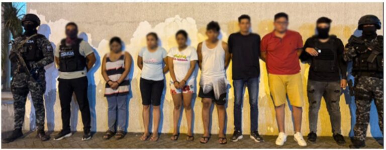 Policía capturó seis sujetos por el delito de secuestro extorsivo en Guayaquil