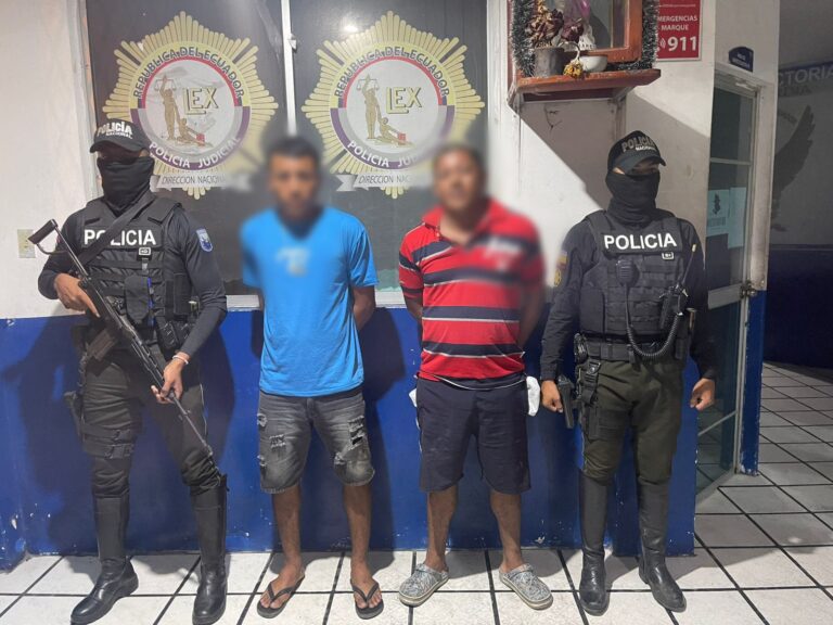 Policía capturó en flagrancia a dos sujetos implicados en el delito de robo a personas con arma de fuego