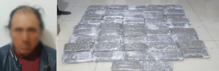 La Policía Nacional del Ecuador sorprende a ciudadano con 47 paquetes de marihuana