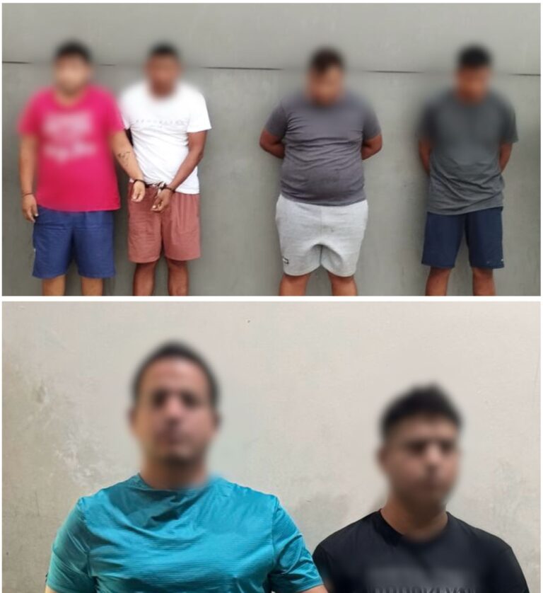 Seis aprehendidos y droga incautada en Manta