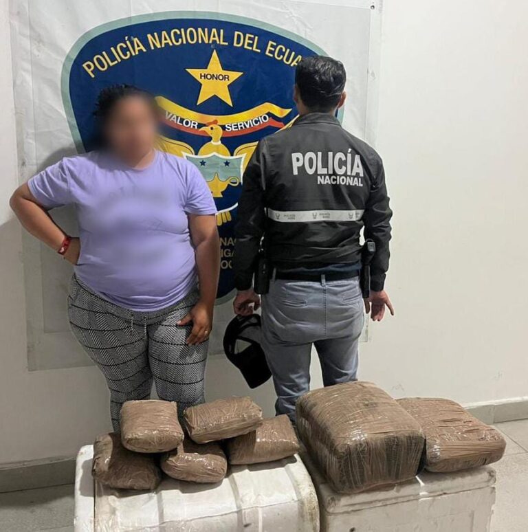 Policía capturó a una mujer con más de 14 mil gramos de marihuana