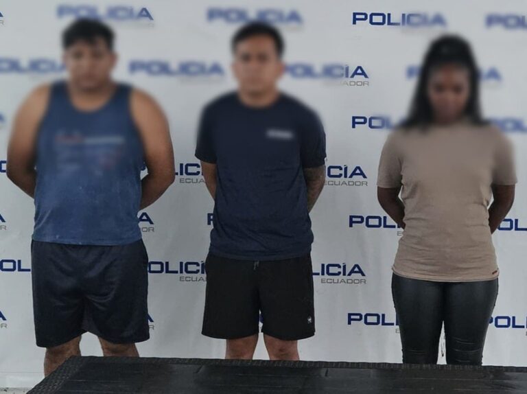 Tres aprehendidos por el delito de extorsión en El Oro