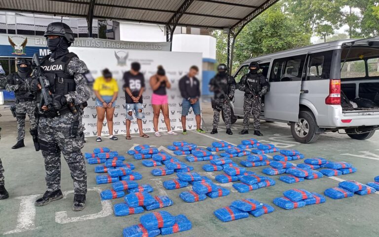 Policía incautó 270 kilogramos de droga en Esmeraldas