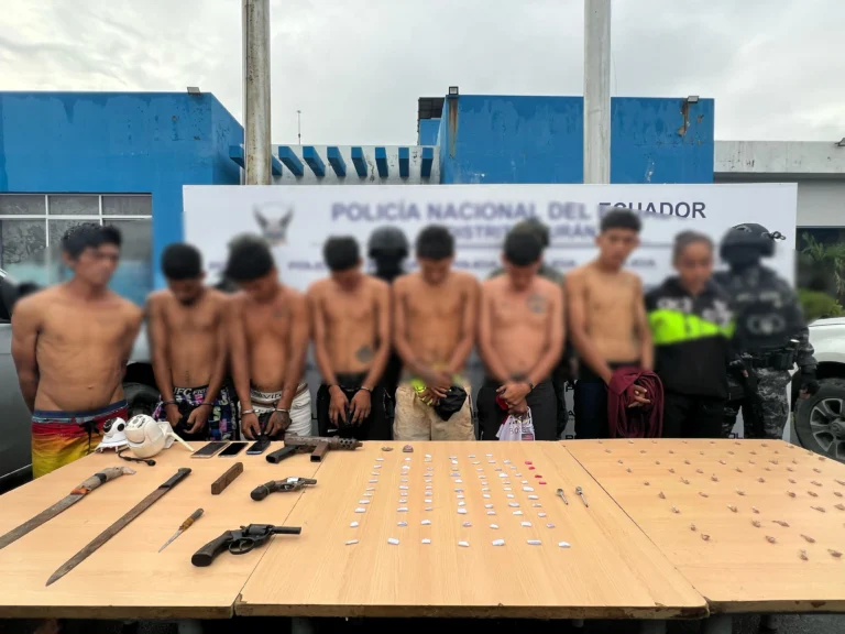 La Policía Nacional aprehende a 9 sujetos durante operativo en Durán