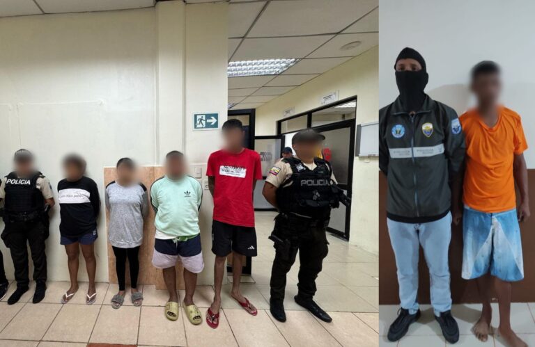 Cinco sujetos fueron aprehendidos por el delito de extorsión en Los Ríos