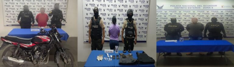 Operativo “Ares 23” deja tres aprehendidos en el Distrito Esteros de Guayaquil