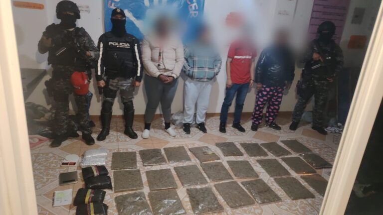 En Quito, Policía aprehendió a siete personas por el delito de tráfico de sustancias ilícitas