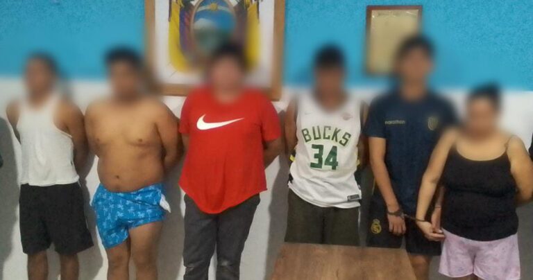 Seis presuntos extorsionadores fueron capturados en El Oro