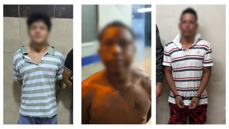 Tres antisociales fueron aprehendidos por el presunto delito de extorsión