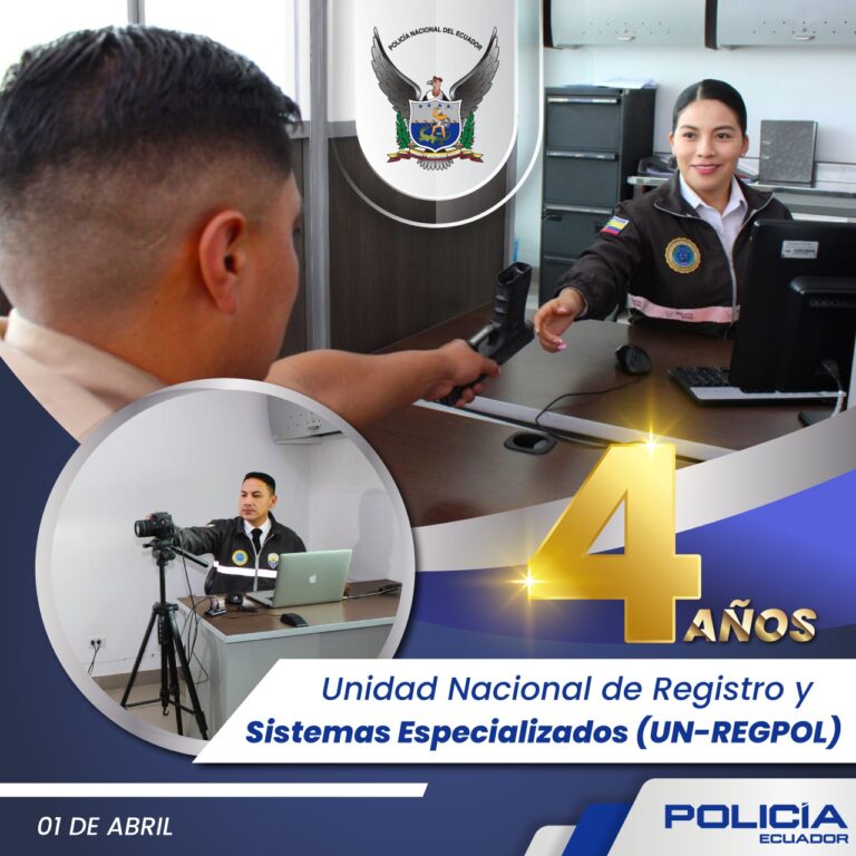 Cuarto Aniversario de la Unidad Nacional de Registro y Sistemas Especializados (UN-REGPOL)
